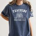 Teaching Tiny Disciples Christian Bible Verse Teacher Women's Comfort Colors T-Shirt Denim Teaching Tiny Disciples Christian Bible Verse Teacher Women's Comfort Colors T-Shirt Denim