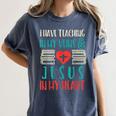 Teaching In My Veins Jesus In My Heart God Christian Teacher Women's Comfort Colors T-Shirt Denim Teaching In My Veins Jesus In My Heart God Christian Teacher Women's Comfort Colors T-Shirt Denim