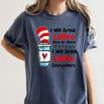 Teaching I Will Drink Coffee Here Or There Teacher Women's Comfort Colors T-Shirt Denim Teaching I Will Drink Coffee Here Or There Teacher Women's Comfort Colors T-Shirt Denim