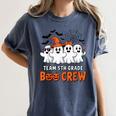 Team 5th Grade Boo Crew Halloween Teacher Student Costume Women's Comfort Colors T-Shirt Denim Team 5th Grade Boo Crew Halloween Teacher Student Costume Women's Comfort Colors T-Shirt Denim