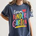 Team Kindergarten Teacher Student Back To School Women's Comfort Colors T-Shirt Denim