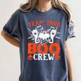 Team Para Boo Crew Halloween Ghost Paraprofessional Teacher Women's Comfort Colors T-Shirt Denim Team Para Boo Crew Halloween Ghost Paraprofessional Teacher Women's Comfort Colors T-Shirt Denim