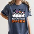 Team Preschool Boo Crew Halloween Teacher Student Costume Women's Comfort Colors T-Shirt Denim Team Preschool Boo Crew Halloween Teacher Student Costume Women's Comfort Colors T-Shirt Denim