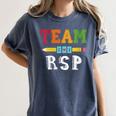 Team RSP RSP Teacher Kindergarten Teacher Women's Comfort Colors T-Shirt Denim