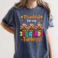 Thankful For My 3rd Grade Turkeys Thanksgiving Teacher Kids Women's Comfort Colors T-Shirt Denim Thankful For My 3rd Grade Turkeys Thanksgiving Teacher Kids Women's Comfort Colors T-Shirt Denim