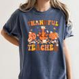 Thankful Teacher Retro Groovy Thanksgiving Fall Women Men Women's Comfort Colors T-Shirt Denim Thankful Teacher Retro Groovy Thanksgiving Fall Women Men Women's Comfort Colors T-Shirt Denim