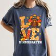 Thanksgiving Love Kindergarten Teacher Turkey Autumn Fall Women's Comfort Colors T-Shirt Denim Thanksgiving Love Kindergarten Teacher Turkey Autumn Fall Women's Comfort Colors T-Shirt Denim