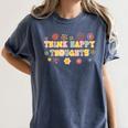 Think Happy Thoughts Teens Spring Positive Message Teachers For Men Women Girls Kids Women's Comfort Colors T-Shirt Denim