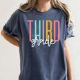 Third Grade Girls Boys Teacher Team 3rd Grade Squad Women's Comfort Colors T-Shirt Denim Third Grade Girls Boys Teacher Team 3rd Grade Squad Women's Comfort Colors T-Shirt Denim