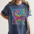 Tie Dye 2nd Grade Typography Team Second Grade Teacher Women's Comfort Colors T-Shirt Denim