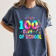Tie Dye Happy 100th Day Of School Teacher Student 100 Days Women's Comfort Colors T-Shirt Denim Tie Dye Happy 100th Day Of School Teacher Student 100 Days Women's Comfort Colors T-Shirt Denim