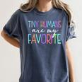 Tiny Humans Are My Favorite Daycare Provider Teacher Daycare Women's Comfort Colors T-Shirt Denim Tiny Humans Are My Favorite Daycare Provider Teacher Daycare Women's Comfort Colors T-Shirt Denim