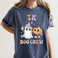 TK Boo Crew Retro Groovy Halloween Floral Ghost TK Teacher Men Women Kids Women's Comfort Colors T-Shirt Denim TK Boo Crew Retro Groovy Halloween Floral Ghost TK Teacher Men Women Kids Women's Comfort Colors T-Shirt Denim