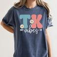 TK Vibes Back To School Teachers Students TK Team Women's Comfort Colors T-Shirt Denim TK Vibes Back To School Teachers Students TK Team Women's Comfort Colors T-Shirt Denim
