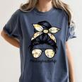 History Teacher Messy Bun Life Hair Glasses Women's Comfort Colors T-Shirt Denim History Teacher Messy Bun Life Hair Glasses Women's Comfort Colors T-Shirt Denim