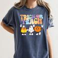 Trick Or Teach Cute Halloween Teacher Women's Comfort Colors T-Shirt Denim Trick Or Teach Cute Halloween Teacher Women's Comfort Colors T-Shirt Denim
