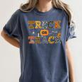 Trick Or Teach Funny School Teacher Halloween Costume Women's Comfort Colors T-Shirt Denim Trick Or Teach Funny School Teacher Halloween Costume Women's Comfort Colors T-Shirt Denim