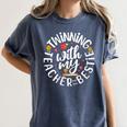 Twin Day For Spirit Week Teacher Bestie Matching Women's Comfort Colors T-Shirt Denim Twin Day For Spirit Week Teacher Bestie Matching Women's Comfort Colors T-Shirt Denim