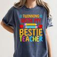 Twinning With My Bestie Teacher Boy Spirit Week Twin Day Women's Comfort Colors T-Shirt Denim Twinning With My Bestie Teacher Boy Spirit Week Twin Day Women's Comfort Colors T-Shirt Denim