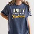 Unity Kindness Shirt Women Teachers Kids Unity Day Orange Women's Comfort Colors T-Shirt Denim
