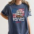 US History Teacher Boston Spilling The Tea Since 1773 Women's Comfort Colors T-Shirt Denim