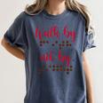 Visually Impaired Teacher Braille Bible Verse Walk By Faith Women's Comfort Colors T-Shirt Denim Visually Impaired Teacher Braille Bible Verse Walk By Faith Women's Comfort Colors T-Shirt Denim