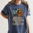 Weird Teachers Build Character Van Bigfoot Art Women's Comfort Colors T-Shirt Denim Weird Teachers Build Character Van Bigfoot Art Women's Comfort Colors T-Shirt Denim