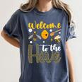 Welcome To The Hive Bee Teacher Back To School Women's Comfort Colors T-Shirt Denim