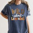 Wild About Learning Back To School First Day Teacher Student Women's Comfort Colors T-Shirt Denim