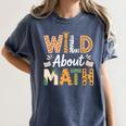 Wild About Math Cute Teacher Student Math Club Women's Comfort Colors T-Shirt Denim