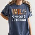 Wild About Teaching Teacher Lover Animals Leopard Zebra Women's Comfort Colors T-Shirt Denim Wild About Teaching Teacher Lover Animals Leopard Zebra Women's Comfort Colors T-Shirt Denim