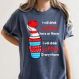 I Will Drink Coffee Here Or There Teacher Teaching Women's Comfort Colors T-Shirt Denim I Will Drink Coffee Here Or There Teacher Teaching Women's Comfort Colors T-Shirt Denim