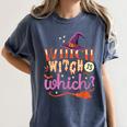 Which Witch Is Which Halloween English Teacher Women's Comfort Colors T-Shirt Denim Which Witch Is Which Halloween English Teacher Women's Comfort Colors T-Shirt Denim