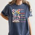 Women Bible Verse Christian Teacher God Says Back To School Women's Comfort Colors T-Shirt Denim Women Bible Verse Christian Teacher God Says Back To School Women's Comfort Colors T-Shirt Denim