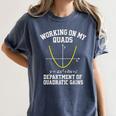Working On My Quads Algebra Math Gym Teacher Women's Comfort Colors T-Shirt Denim Working On My Quads Algebra Math Gym Teacher Women's Comfort Colors T-Shirt Denim