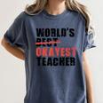 World's Best Okayest Teacher ACY025a For Men Women Women's Comfort Colors T-Shirt Denim World's Best Okayest Teacher ACY025a For Men Women Women's Comfort Colors T-Shirt Denim