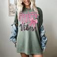 4th Fourth Grade Vibes Back To School Coquette Teacher Girl Women's Comfort Colors T-Shirt Berry