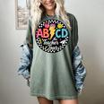 ABCD The Teacher Tour Back To School First Day Of School Women's Comfort Colors T-Shirt Berry