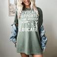 Advocate Support Accept Educate Special Education Teacher Women's Comfort Colors T-Shirt Berry Advocate Support Accept Educate Special Education Teacher Women's Comfort Colors T-Shirt Berry