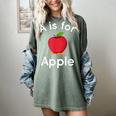 A Is For Apple Toddler Kindergarten Preschool Teacher Women's Comfort Colors T-Shirt Berry