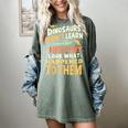Back To School Dinosaur Social Studies Teacher Student Women's Comfort Colors T-Shirt Berry