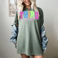 Back To School Neon Checkered Third Grade Colorful Teacher Women's Comfort Colors T-Shirt Berry