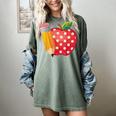 Back To School Pencil And Apple Teacher Student Women's Comfort Colors T-Shirt Berry