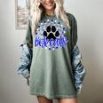 Blue Bobcats School Spirit Coquette Bow Mascot Teacher Women's Comfort Colors T-Shirt Berry