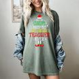 All Is Calm Said No 1st Grade Teacher Ever Christmas Teacher Women's Comfort Colors T-Shirt Berry