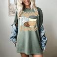 Coffee Teach Repeat Teacher Women's Comfort Colors T-Shirt Berry Coffee Teach Repeat Teacher Women's Comfort Colors T-Shirt Berry