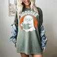 Cute Ghost Book Reading Books Lover Retro Halloween Teacher Women's Comfort Colors T-Shirt Berry