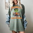 Cute Halloween Teacher Librarian Frankenstein Reading Books Women's Comfort Colors T-Shirt Berry