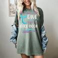 Cute Mermaid Librarian Teacher Dive Into A Good Book Reading Women's Comfort Colors T-Shirt Berry