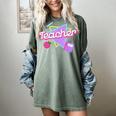 Cute Teacher Shirt 80's 90's Style Retro Old School Teacher For Men Women Women's Comfort Colors T-Shirt Berry